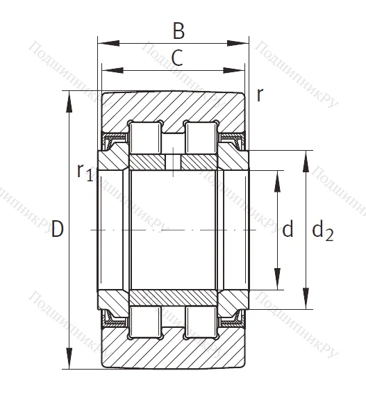 Подшипник PWTR 3580 2RS XL