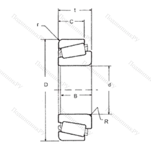 Подшипник роликовый радиально-упорный 02879/02820