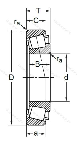 Конический роликовый подшипник У-27706 А (30306 С) в Волгограде