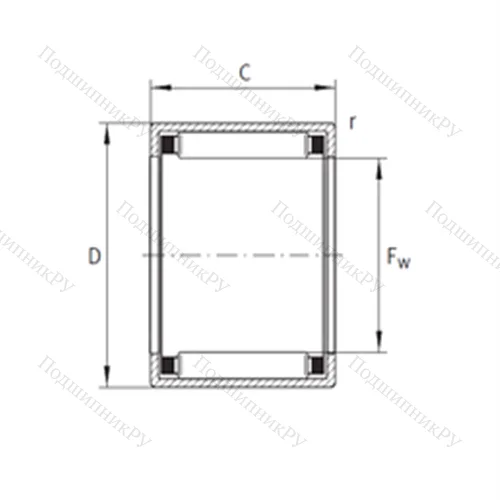 Подшипник игольчатый радиальный SCH 2012