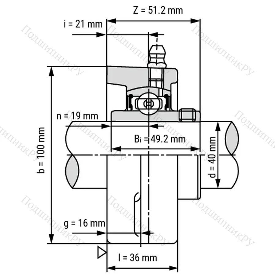Подшипниковый узел SSUCFL 208 - Вал: 40 мм