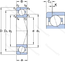 Подшипник 71913 ACE/HCP 4AH 1