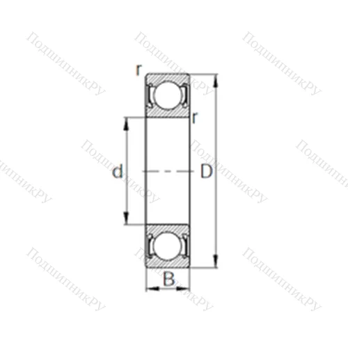 Подшипник шариковый радиальный HC 6209DDF 1h