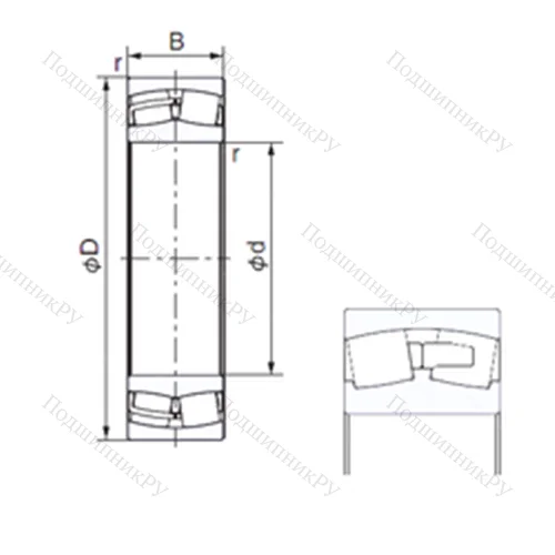Подшипник роликовый радиальный 230/1000E от производителя  NACHI Подшипник роликовый радиальный 230/1000E от производителя  NACHI