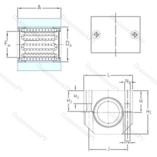 Подшипник шариковый линейный LUHR 20-2LS от производителя  SKF