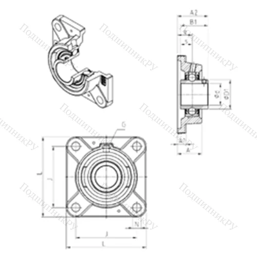 Подшипниковый узел шариковый радиальный UCFE 204