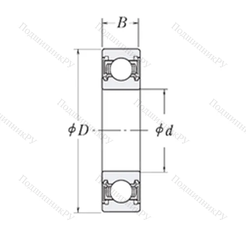 Подшипник шариковый радиальный KLNJ 1-2RS