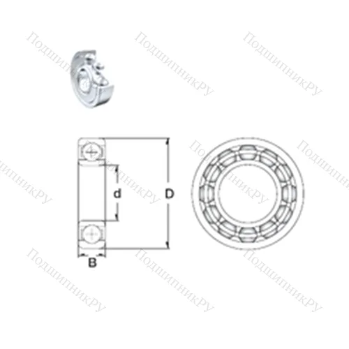 Подшипник шариковый радиальный 6311-2Z от производителя  ZEN Подшипник шариковый радиальный 6311-2Z от производителя  ZEN