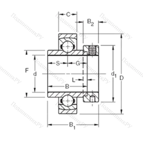 Подшипник шариковый радиальный SM 1203KS от производителя  TIMKEN Подшипник шариковый радиальный SM 1203KS от производителя  TIMKEN