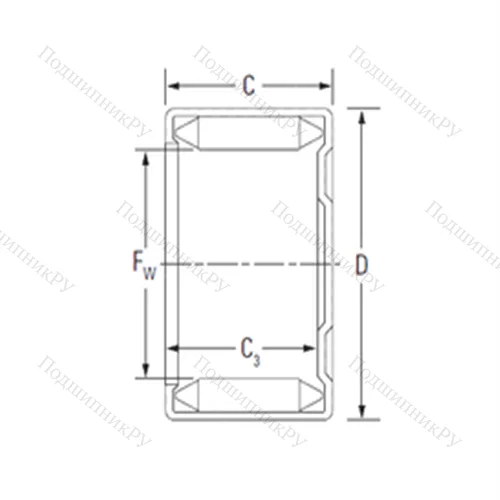 Подшипник игольчатый радиальный DLF 50 18