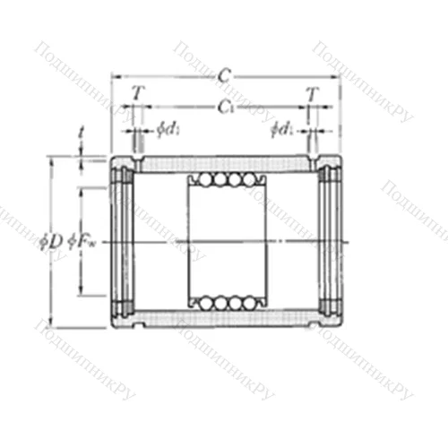 Подшипник шариковый линейный KD 6085100LL