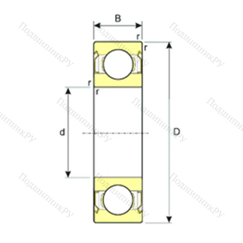Подшипник шариковый радиальный 609-ZZ от производителя  ISB Подшипник шариковый радиальный 609-ZZ от производителя  ISB