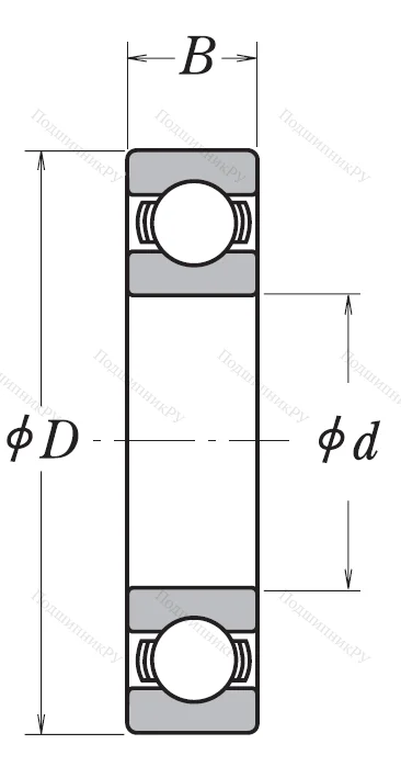 Однорядный шариковый подшипник 6002 CM