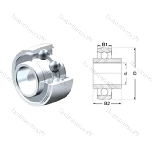 Подшипник шариковый радиальный SUC 202