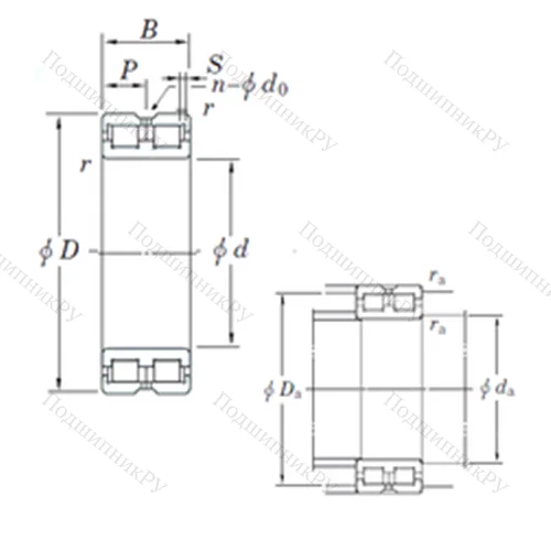 Подшипник роликовый радиальный DC 4844VW от производителя  KOYO