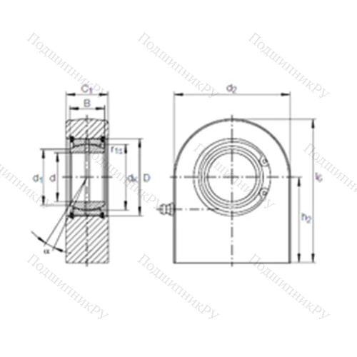 Подшипник скольжения сферический GF 110 DO