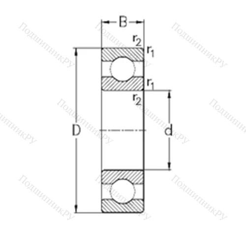 Подшипник шариковый радиальный 61988-MA