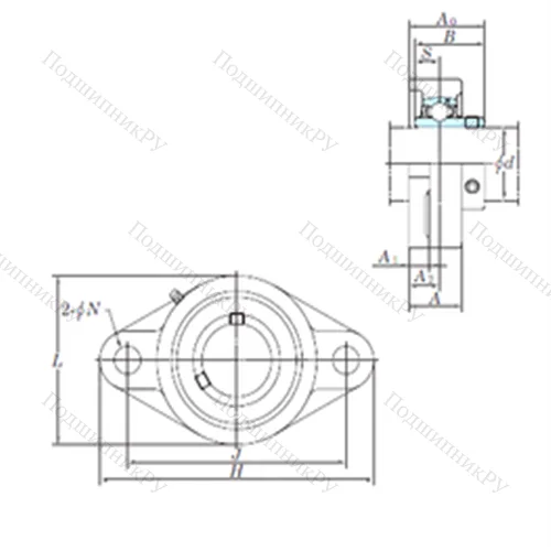 Подшипниковый узел шариковый радиальный UCFL 213-40