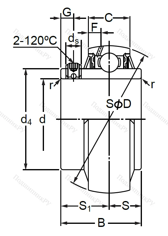 Корпусный подшипник MUC 212 в Волгограде