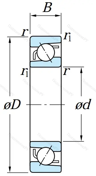 Однорядный шариковый подшипник