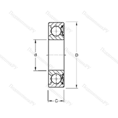 Подшипник шариковый радиальный 39P
