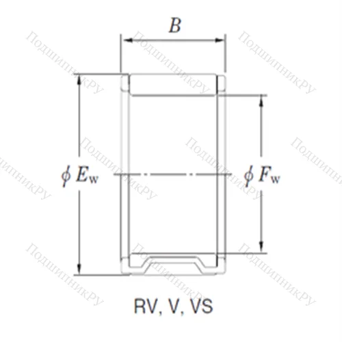 Подшипник игольчатый радиальный RV 222917