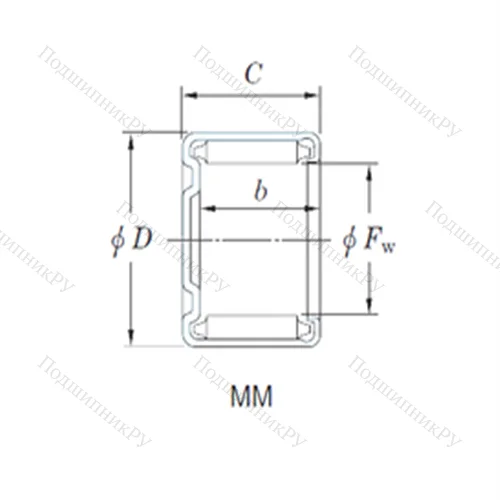 Подшипник игольчатый радиальный MM 2013
