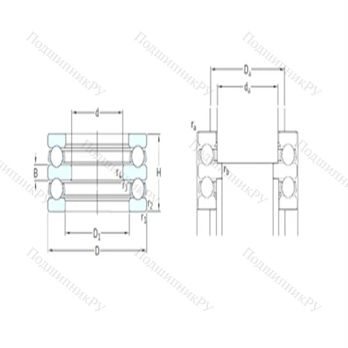 Подшипник шариковый упорный 52215 от производителя  SKF