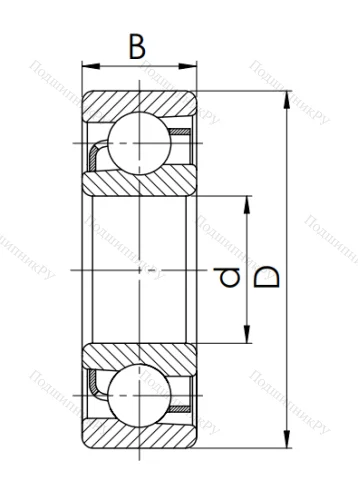 Радиально-упорный шариковый подшипник 46318 Л (7318 ACM) в Волгограде