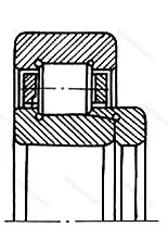 Подшипник  NJ 318+HJ 318 (62318) размер 90x190x55/43 от производителя  FAG