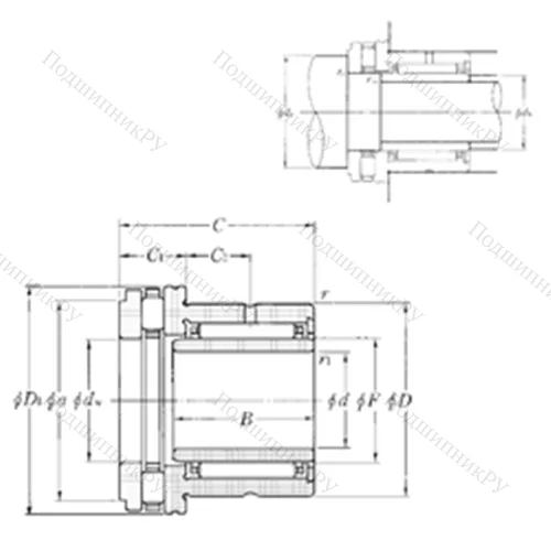 Подшипник комбинированный NKXR 35T 2+IR 30?35?20
