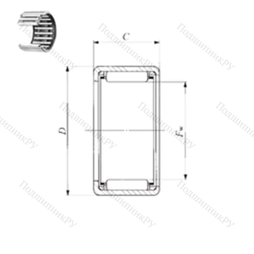 Подшипник игольчатый радиальный TA 5025 Z