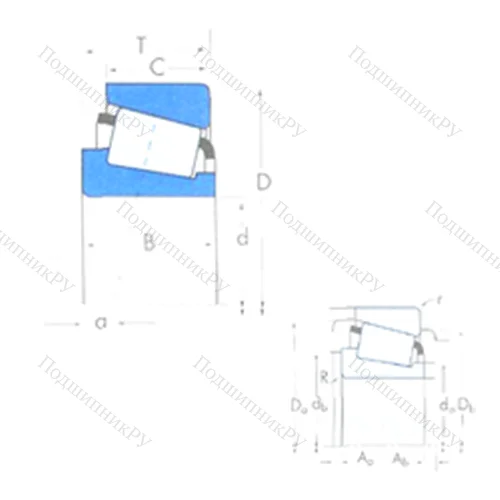 Подшипник роликовый радиально-упорный L 327249/L 327210 от производителя  TIMKEN
