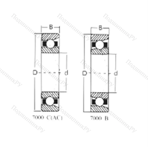 Подшипник шариковый радиально-упорный 7314AC от производителя  CRAFT