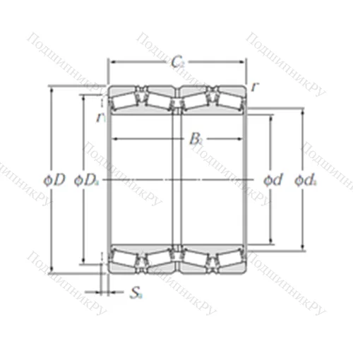 Подшипник роликовый радиально-упорный E-LM 665949D/LM 665910/LM 665910D от производителя  NTN
