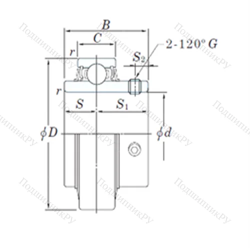 Подшипник шариковый радиальный RB 201 от производителя  KOYO Подшипник шариковый радиальный RB 201 от производителя  KOYO