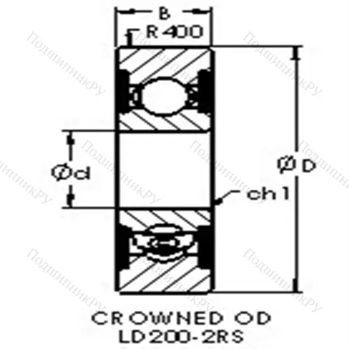 Подшипники шариковые радиальные LD 202-2RS от производителя  AST Подшипники шариковые радиальные LD 202-2RS от производителя  AST