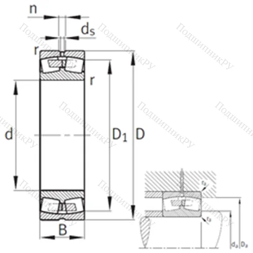 Подшипник роликовый радиальный самоцентрирующийся 24144-B