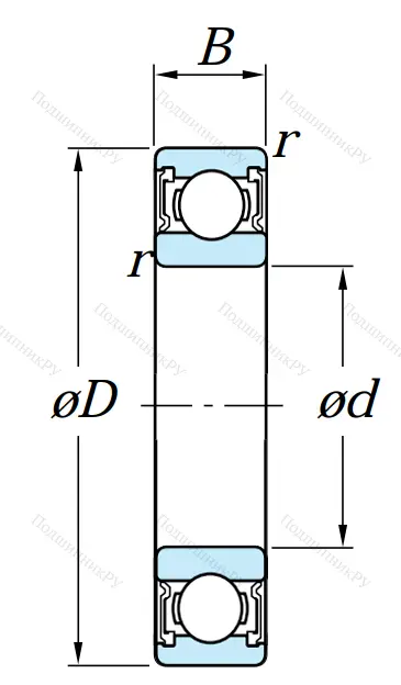 Однорядный шариковый подшипник