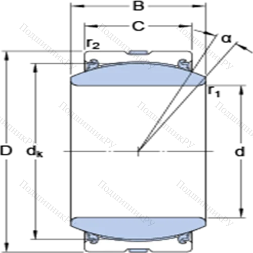 Радиальные сферические подшипники скольжения с контактными поверхностями сталь/сталь, требующие техобслуживания GE 280 TXA-2LS