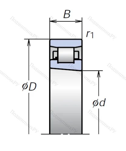 Роликовый цилиндрический подшипник N 1012 BTKRCC 1P 4 от производителя  NSK