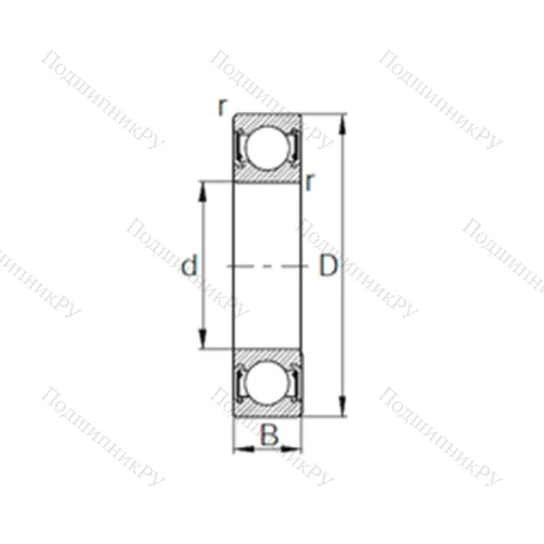 Подшипник шариковый радиальный 6914-2RZ от производителя  CYSD Подшипник шариковый радиальный 6914-2RZ от производителя  CYSD