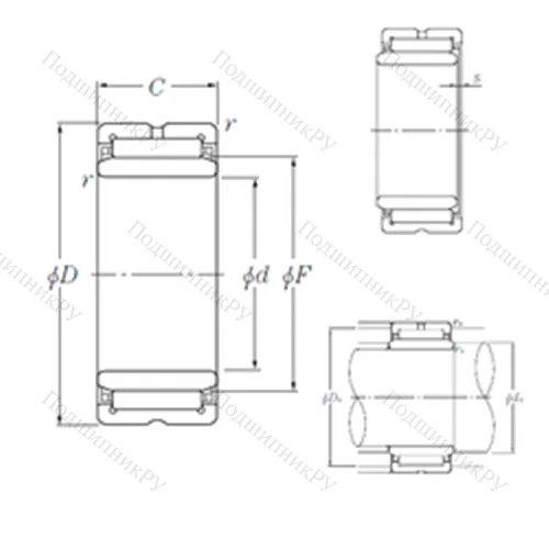Подшипник игольчатый радиальный NK 19/20R+IR 15?19?20