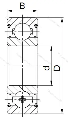 Шариковый однорядный подшипник 80202 (6202 ZZ) в Волгограде