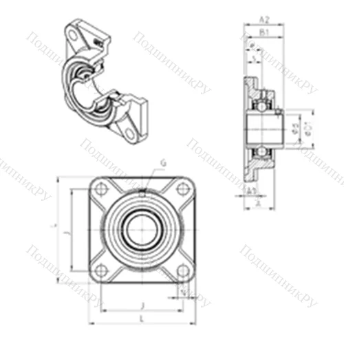 Подшипниковый узел шариковый радиальный UCF 218