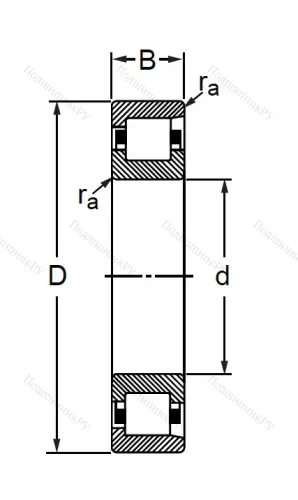 Цилиндрический роликовый подшипник 102309 (N 309 V) в Волгограде