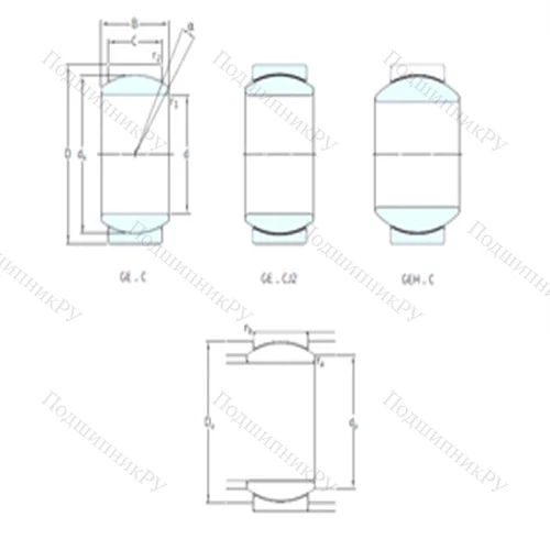 Подшипник скольжения сферический GE 50TXG 3E-2LS