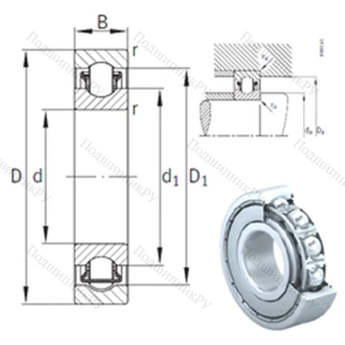 Подшипник с шариковыми роликами (ball roller) радиальный BXRE 200-2Z