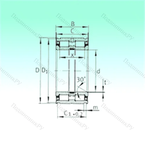 Подшипник роликовый радиальный SL 045009-PP от производителя  NBS