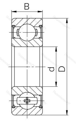 Шариковый однорядный подшипник 80205 (6205 ZZ) в Волгограде